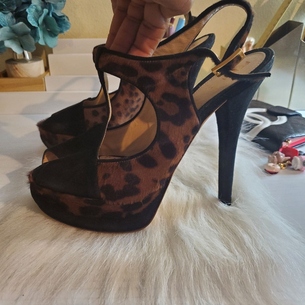 Fendi Calfskin Peep Toe Heels